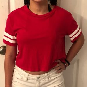 Red crop top